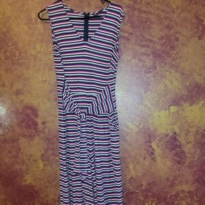 a.n.a. Striped Jumpsuit - Black, White, Pink